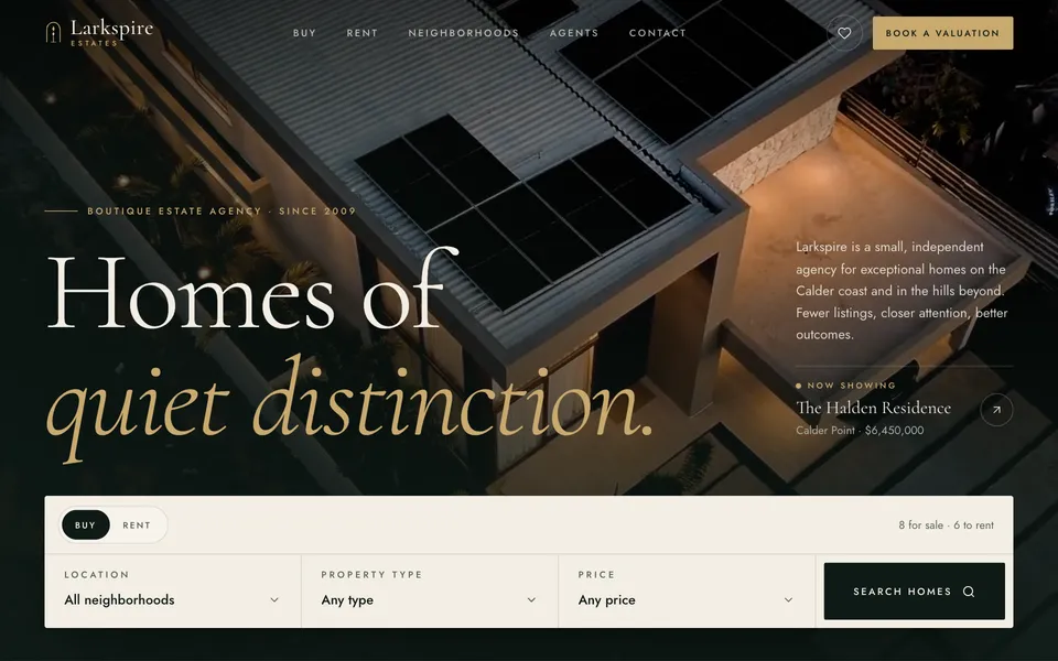 Larkspire real estate template