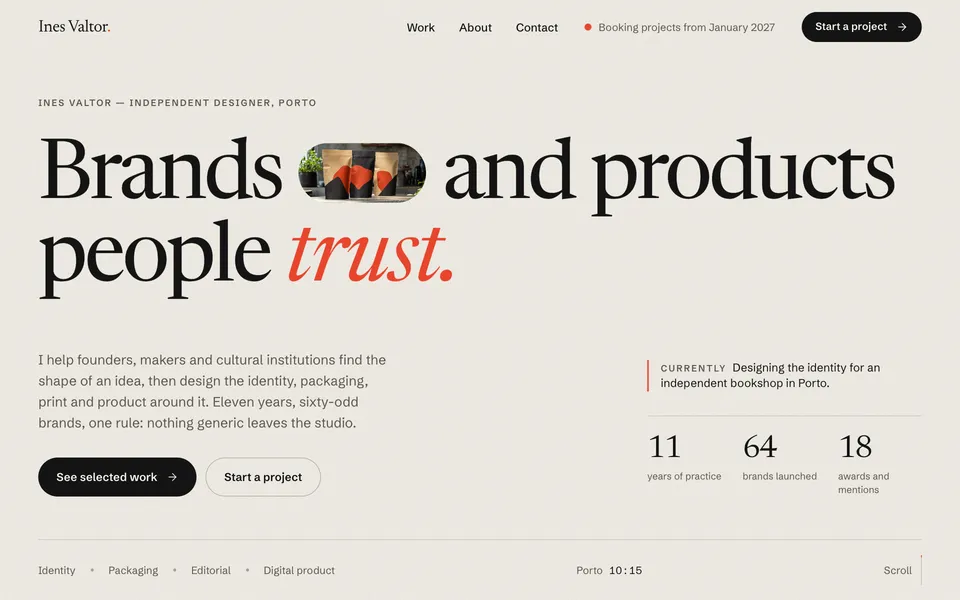 Ines Valtor portfolio template